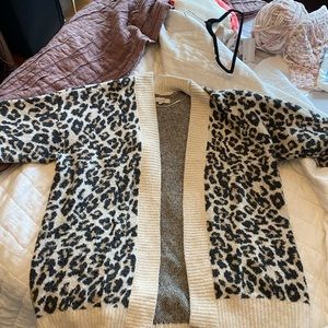 Oversized loft cheetah cardigan